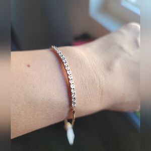 Diamond Bolo Bracelet (1/10 ct. t.w.) in Sterling Silver, 14k Gold-Plated